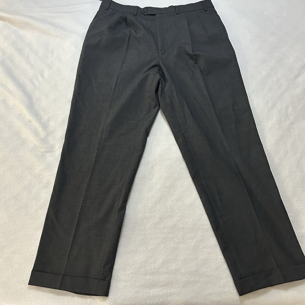 Lauren Ralph Lauren Men's Wool Dress Pants Gray 38x32 Total Comfort Classic Fit